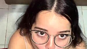 Debora Mendes Gives Sloppy POV Deepthroat to Monster Cock Before Facial Cumshot!