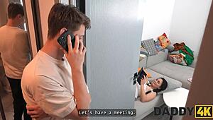 Old Sneaky Guy's Passion for Young Horny Pussy