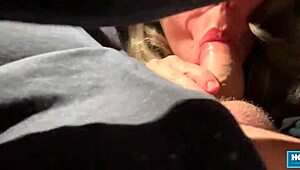 Sexy Scarlett Taylor Blows Lover Wild While Riding Shotgun