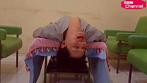 Horny chinese teen fingers herself with banana in california heat