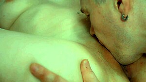 Prurient Man Licks Brunette Milf Pussy Juicy Tits Orgasm Lingerie Passion