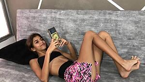 stepsister hermanastra seduces stepbrother hermanastro for wild home fuck alone