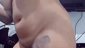 i bought this new skimpy set and flashed my huge ass on cam right away