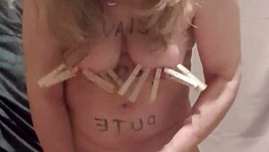 french slave maid tests degrading vibrators in solo chained humiliation autosession