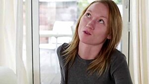 Tattooed lesbo beauty licks shaved pussy then straps on deep