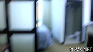 Mena li and her man turn a pov game into rough oral and hardcore fucking contest