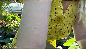 wifey rocks that braless summer dress outdoors flashing big tits casually