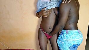 Young Black 18yo Babe Rides with Tight Pussy and Tits