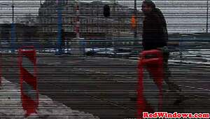 dutch hooker takes it doggystyle from tourist till he blasts cum all over her