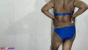 नीली बिकिनी वाली इंडियन शीमेल क्रॉसड्रेस कर अपनी गांड चोदती पार्ट 3 🍑🔥