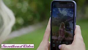 Busty Milf Licks Shaved Pussy of Natural Titted Stepdaughter with Dirty Talk