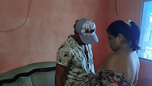 hubby pays debt by watching his fat latina bbw wife's big ass get roughly fucked doggystyle in homemade rough action