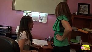 lesbian brunette girlfriend licks pussy turning fantasy real