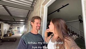 damiana flashes big latina ass across europe