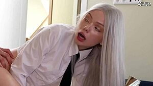 Skinny Blonde Slut Deepthroats Fucks Anal Orgasms Compilation