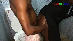 ebony chubby CLEANER takes BBC deep! amateur room service turns into doggystyle creampie pounding!!