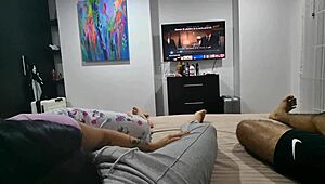 I catch my friend sucking my stepbrother's dick so I fuck her boyfriend hard in revenge!