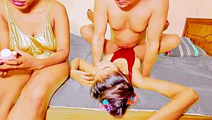 uttaran20 stuffs both petite holes before hot creampie threesome blast