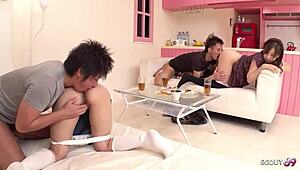 two japanese couples try uncensored wife swap foursome