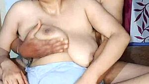 desi alisha bhabhi's huge saggy tits and wet pussy on display