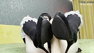 sexy goth wednesday joi shoejob then deep suck to explosion 👠💦