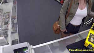 busty french babe takes huge american cock deep in casting