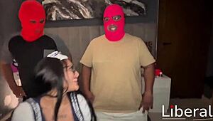 marinera gets fucked hard in the boat by her two captains