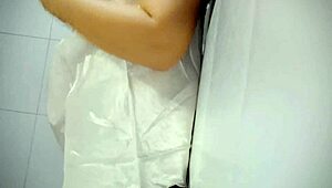 Chubby Latina Housewife Fingers Huge Tits Nipples in Lingerie Until Wet Pussy Drips Closeup