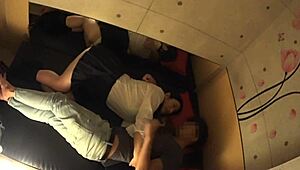 japanese chubby schoolgirl's huge saggy natural tits get secret oily massage tease