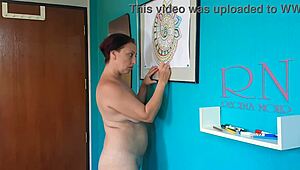 Indian Nudist Paints Naked Mandala Patterns in Art Workshop