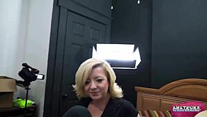 watch lovely skinny blonde keyton take anal creampie after rimjob domination