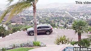 guy pounds shemale brittney kade's big ass with his thick cock rough anal style