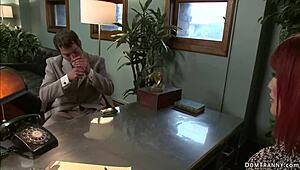 Shemale boss dominates redhead auditioner with kinky anal assfucking hardcore 🍆🔥