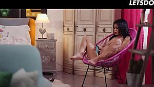 Lesbian Stepsisters Anya Krey And Aisha Wake For Sensual Morning Licking Kissing 69