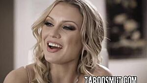 stepdaddy interviews kenzie taylor & carolina sweets in taboo lingerie threesome daddy uncle casting 😈🍆💦