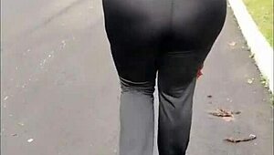 Stepmom's Pantyless Stroll Turns Heads!